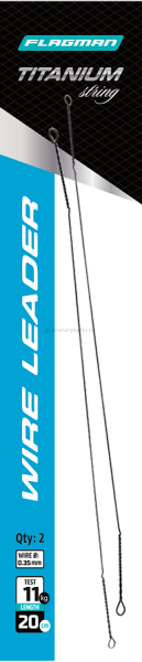 Поводок скрутка F-FISHING Wire Leader Titan 11кг, 20см, 0,35мм, 2шт.