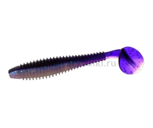 Виброхвост FLAGMAN Mystic Fish Fat 3,8" 9,5см, #0531 Violet Pearl Whit, 4шт.