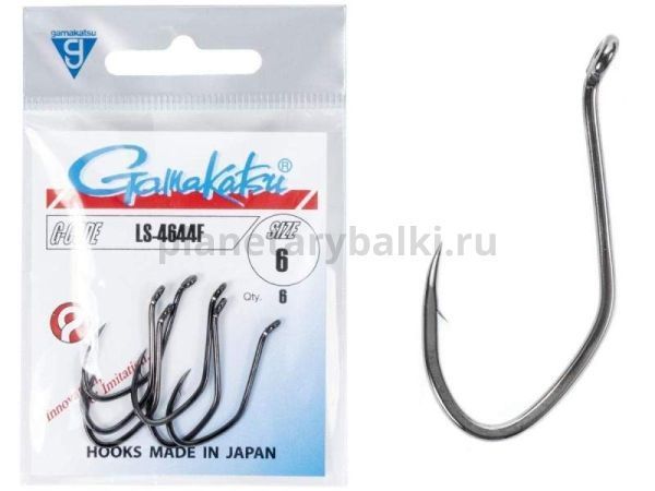 Крючки Gamakatsu LS-4644F HOOKS BLACK разм. 06 6шт.