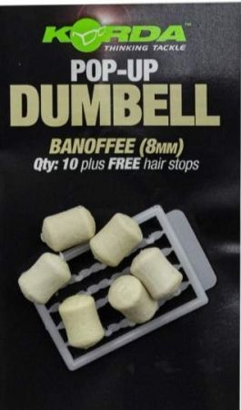 Имитационная приманка KORDA Dumbell Pop-Up Banoffee 8мм, 10шт.