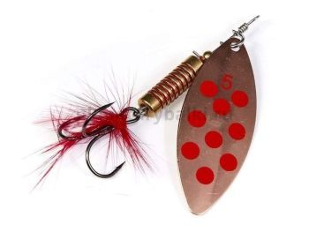 Блесна вращающаяся Lucky John SPIN X LONG №5, 12гр., цвет CR