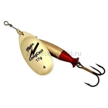 Блесна вращающаяся Mepps AGLIA LONG CAST №5, 29гр., цвет Gold