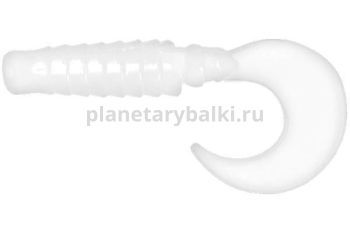 Твистер LureMax EBISU 3'' 7,5см, Glow White 020, 10шт.