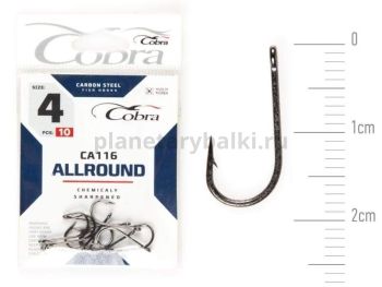 Крючки Cobra Allround CRYSTAL CA116 №4, 10шт.