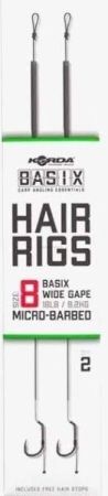 Поводок готовый KORDA Basix Hair Rigs Wide Gape №8, 18lb