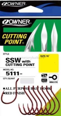 Крючки OWNER 5111 Cut SSW red №3/0, 7шт.