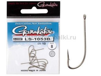 Крючки Gamakatsu LS-1053B NEW LABEL EYED HOOKS BRONZE разм. 08 10шт.
