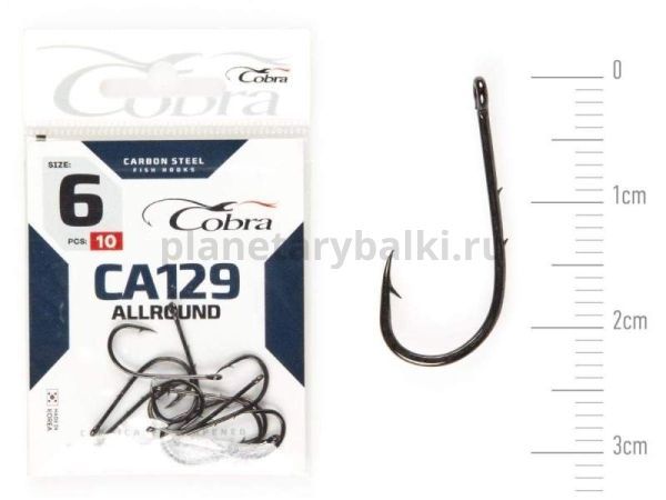 Крючки Cobra Allround BAITHOLDER CA129 №6, 10шт.