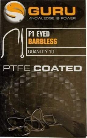 Крючок GURU F1 Eyed Hook без бородки №22, 10шт.