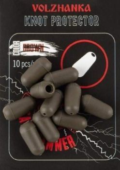 Бусина-отбойник Volzhanka Knot Protector, цвет Dark Green 10шт.