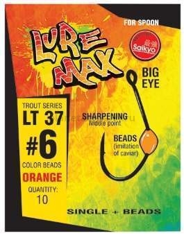 Крючки LureMax Trout LT37 Orange №5, 10шт.
