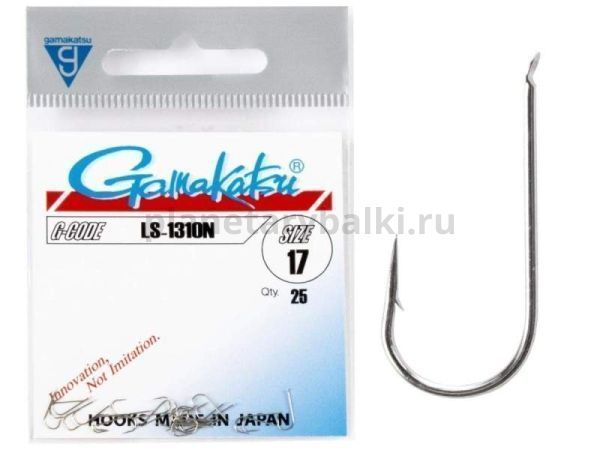 Крючки Gamakatsu LS-1310N HOOKS NICKEL разм. 17 25шт.