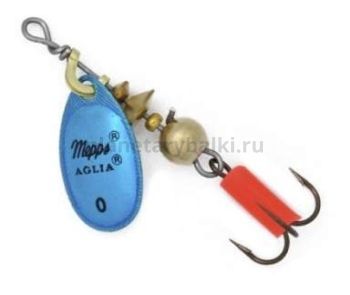 Блесна вращающаяся MEPPS Aglia Platium №0, 1,5гр., цвет AG/blue