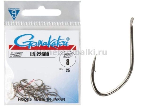 Крючки Gamakatsu LS-2260B HOOKS BRONZE разм. 08 25шт.