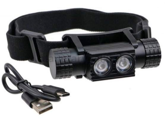 Фонарь налобный ELEGANCE METHOD светодиод белый и синий