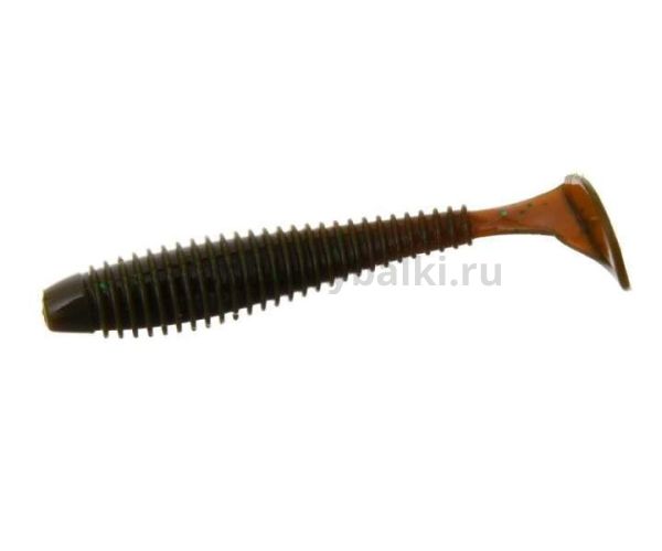 Виброхвост FLAGMAN Mystic Fish Fat 2,8" 7см, #133 Motor Oil, 5шт.
