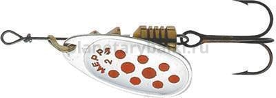 Блесна вращающаяся Mepps COMET PTS 5, 11гр., цвет SILVER/Red dots
