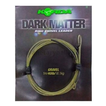 Монтаж готовый KORDA Dark Matter Leader №8 Ring Swivel Gravel Khaki 40lb, 1м