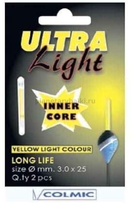 Светлячок Colmic ULTRA LIGHT желтый, диаметр 4,5мм, 2шт.