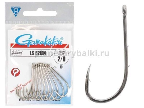 Крючки Gamakatsu LS-5213N HOOKS NICKEL разм. 2/0 10шт.