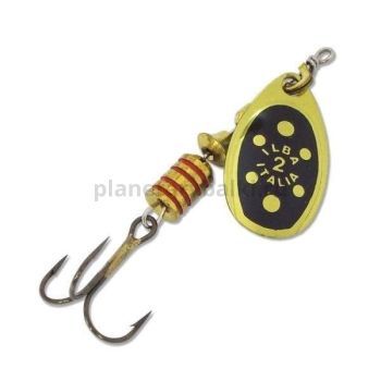 Блесна вращающаяся ILBA TONDO b/s №1, 3гр., цвет black-gold