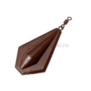 Грузило FLAGMAN Крылатка карповая с вертлюгом 100г brown ВР