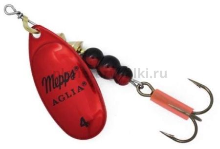 Блесна вращающаяся MEPPS Aglia Platium №4, 9гр., цвет AG/red