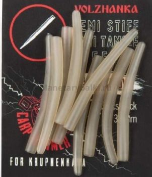 Конус для поводка Volzhanka Semi Stiff Anti Tangle Sleeves Trans Brown 36мм, 10шт.