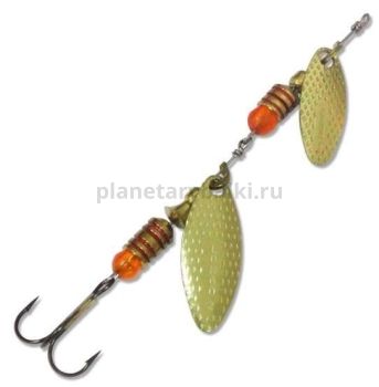 Блесна вращающаяся ILBA LUNGO tandem n/d №1+2, 8гр., цвет gold