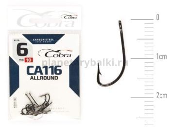 Крючки Cobra Allround CRYSTAL CA116 №6, 10шт.