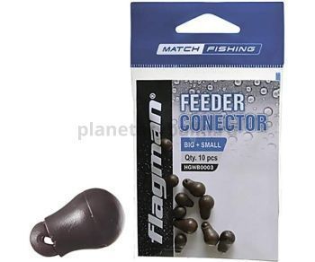 FLAGMAN Коннектор фидерный для поводка Flagman (Big+Small) Brown 10шт