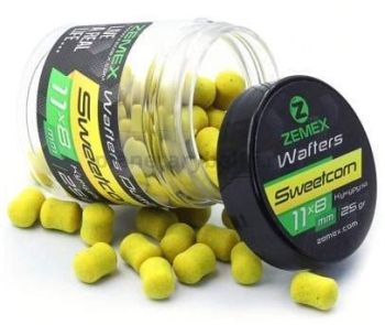 Бойлы нейтральные ZEMEX Wafters Dumbells Sweetcorn 11х8мм, 25гр.