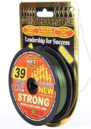 Шнур плетёный WFT KG STRONG Green 150м, 0,25мм, 39кг