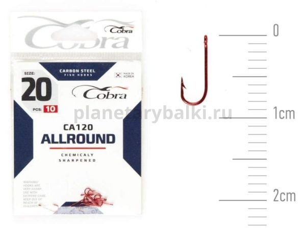 Крючки Cobra Allround MIRAGE CA120 №20, 10шт.
