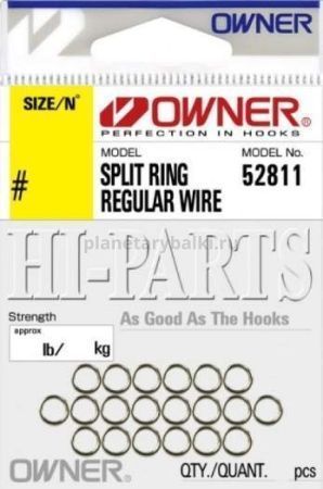 Кольца заводные OWNER Split Ring Regular nickel №2, 8,8кг, 20шт.