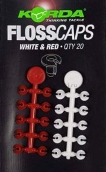 Стопор для бойлов KORDA Floss Caps White/Red