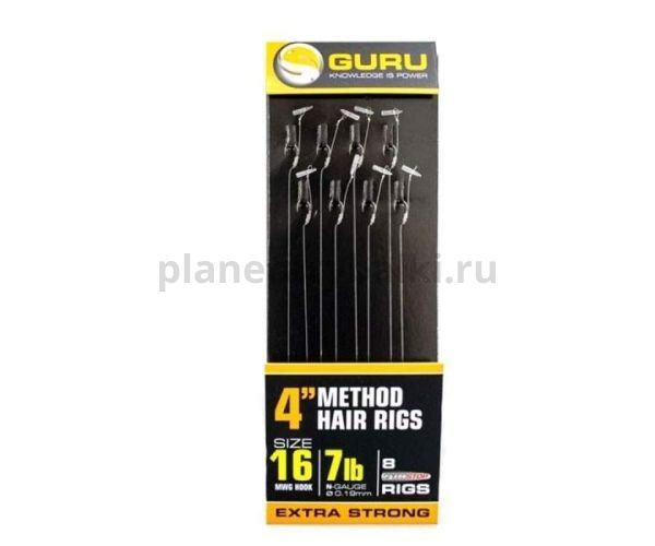 Готовые поводки Guru Speedstop Ready Rigs MWG 4" №16, 0,19мм, 10см, 8шт.
