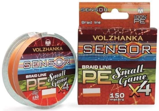Леска плетеная "Sensor Small Game X4" 150м/0.07мм 6Lb цв. оранжевый