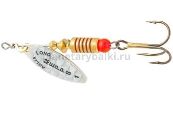 Блесна вращающаяся Mepps AGLIA LONG RAINBO 1, 4,5гр., цвет SILVER