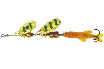Блесна вращающаяся Mepps TANDEM PERCH, 6гр., цвет Gold/Green (блистер)