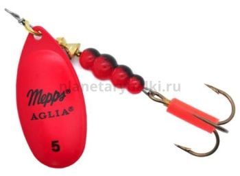 Блесна вращающаяся MEPPS Aglia Fluo №5, 13гр., red