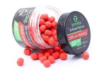 Бойлы нейтральные ZEMEX Wafters Dumbells Strawberry 8х6мм, 20гр.