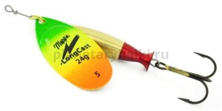 Блесна вращающаяся MEPPS Aglia Long Cast №5, 24гр., цвет tiger