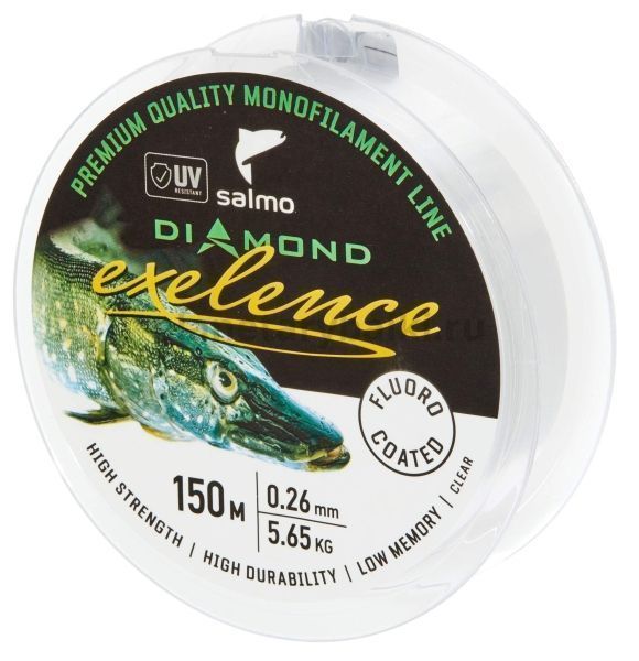 Леска монофильная Salmo Diamond EXELENCE FLUORO COATED Clear 150м, 0,26мм, 5,65кг для рыбалки, Леска монофильная Salmo Diamond EXELENCE FLUORO COATED Clear 150м, 0,26мм, 5,65кг отзывы, Леска монофильная Salmo Diamond EXELENCE FLUORO COATED Clear 150м, 0,26мм, 5,65кг купить, Леска монофильная Salmo Diamond EXELENCE FLUORO COATED Clear 150м, 0,26мм, 5,65кг купить в интернет магазине, Леска монофильная Salmo Diamond EXELENCE FLUORO COATED Clear 150м, 0,26мм, 5,65кг выбрать, Леска монофильная Salmo Diamond EXELENCE FLUORO COATED Clear 150м, 0,26мм, 5,65кг обзор, Леска монофильная Salmo Diamond EXELENCE FLUORO COATED Clear 150м, 0,26мм, 5,65кг купить в розничном магазине