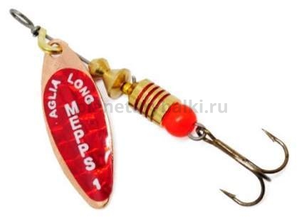 Блесна вращающаяся MEPPS Aglia Longue Redbo №1, 4,5гр., цвет CU