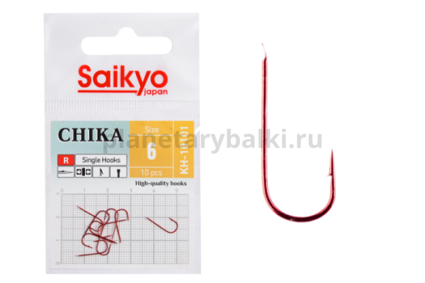 Крючки Saikyo CHIKA R KH-10101 №6, 10шт.