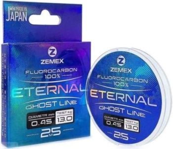Флюорокарбон ZEMEX ETERNAL 100% FLUOROCARBON 25м, 0.36мм, 8.5кг clear