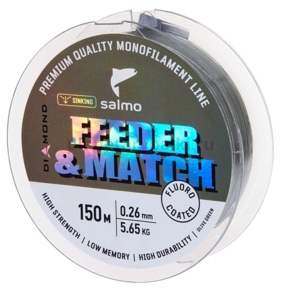 Леска монофильная Salmo Diamond FEEDER & MATCH FLUORO COATED Olive Green 150м, 0,26мм, 5,65 для рыбалки, Леска монофильная Salmo Diamond FEEDER & MATCH FLUORO COATED Olive Green 150м, 0,26мм, 5,65 отзывы, Леска монофильная Salmo Diamond FEEDER & MATCH FLUORO COATED Olive Green 150м, 0,26мм, 5,65 купить, Леска монофильная Salmo Diamond FEEDER & MATCH FLUORO COATED Olive Green 150м, 0,26мм, 5,65 купить в интернет магазине, Леска монофильная Salmo Diamond FEEDER & MATCH FLUORO COATED Olive Green 150м, 0,26мм, 5,65 выбрать, Леска монофильная Salmo Diamond FEEDER & MATCH FLUORO COATED Olive Green 150м, 0,26мм, 5,65 обзор, Леска монофильная Salmo Diamond FEEDER & MATCH FLUORO COATED Olive Green 150м, 0,26мм, 5,65 купить в розничном магазине