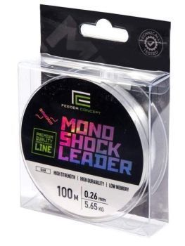 Леска монофильная Feeder Concept MONO SHOCK LEADER Clear 100м, 0,26мм, 5,65кг