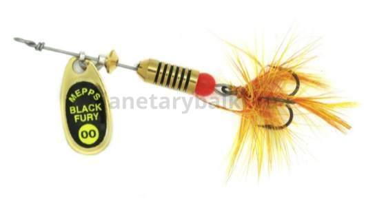 Блесна вращающаяся MEPPS Black Fury Mouche Orange №00, 1,5гр., цвет OR